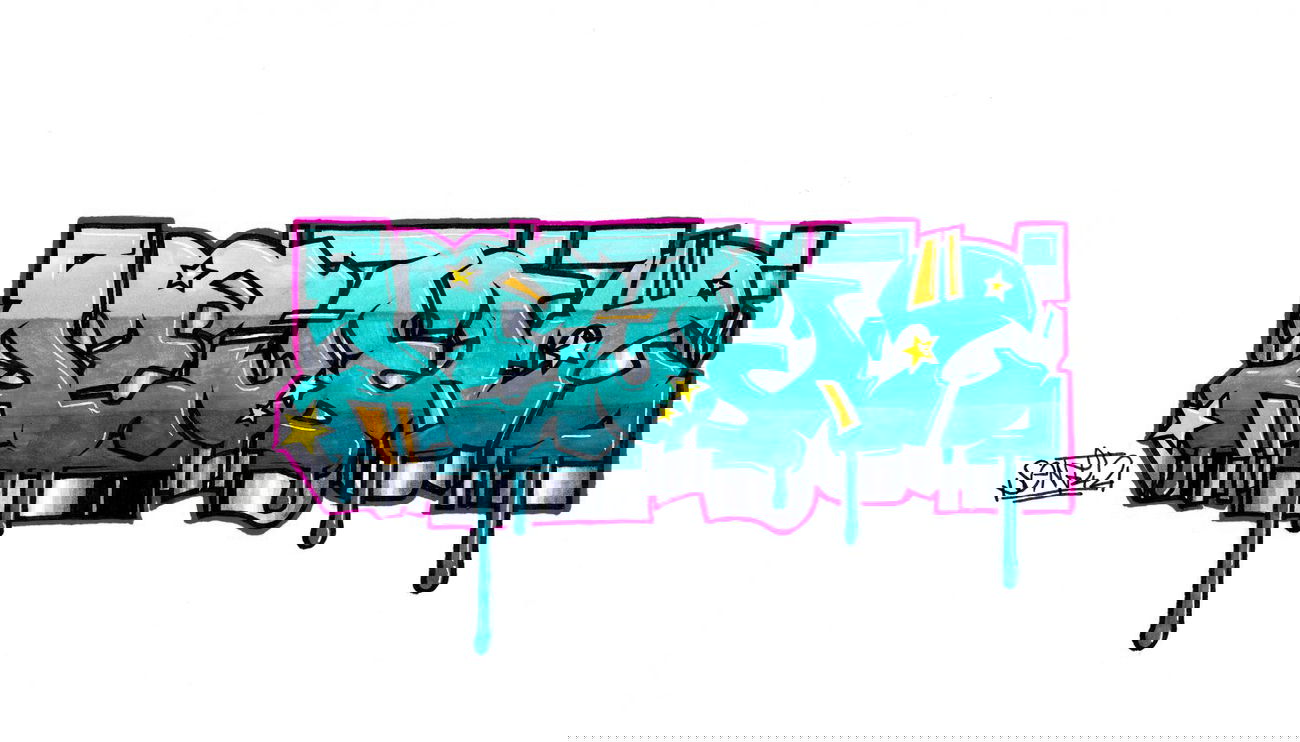 Graffiti Sketch - Photo by Mustard42 - 126, Senf42, Saar (2013)