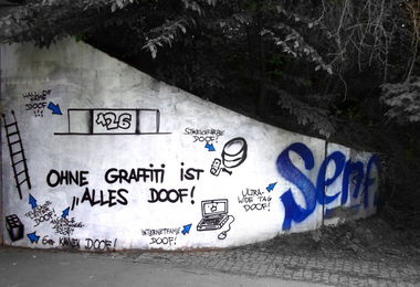 Graffiti Wall - Photo by Mustard42 - Homburg, Saar, 15Uhrundalreadywastedasfuck (2014)