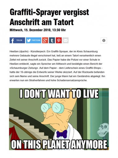 Graffiti Artwork - Photo by Mustard42 - dummwiescheisse (2015)