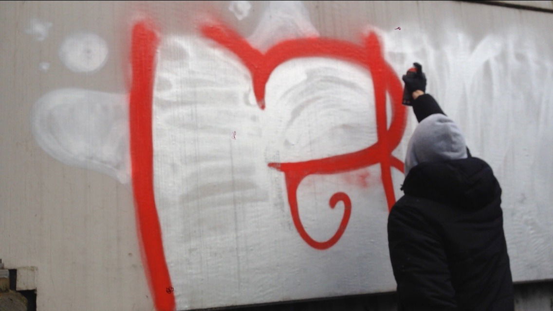 Graffiti Bombing - Photo by Mystery