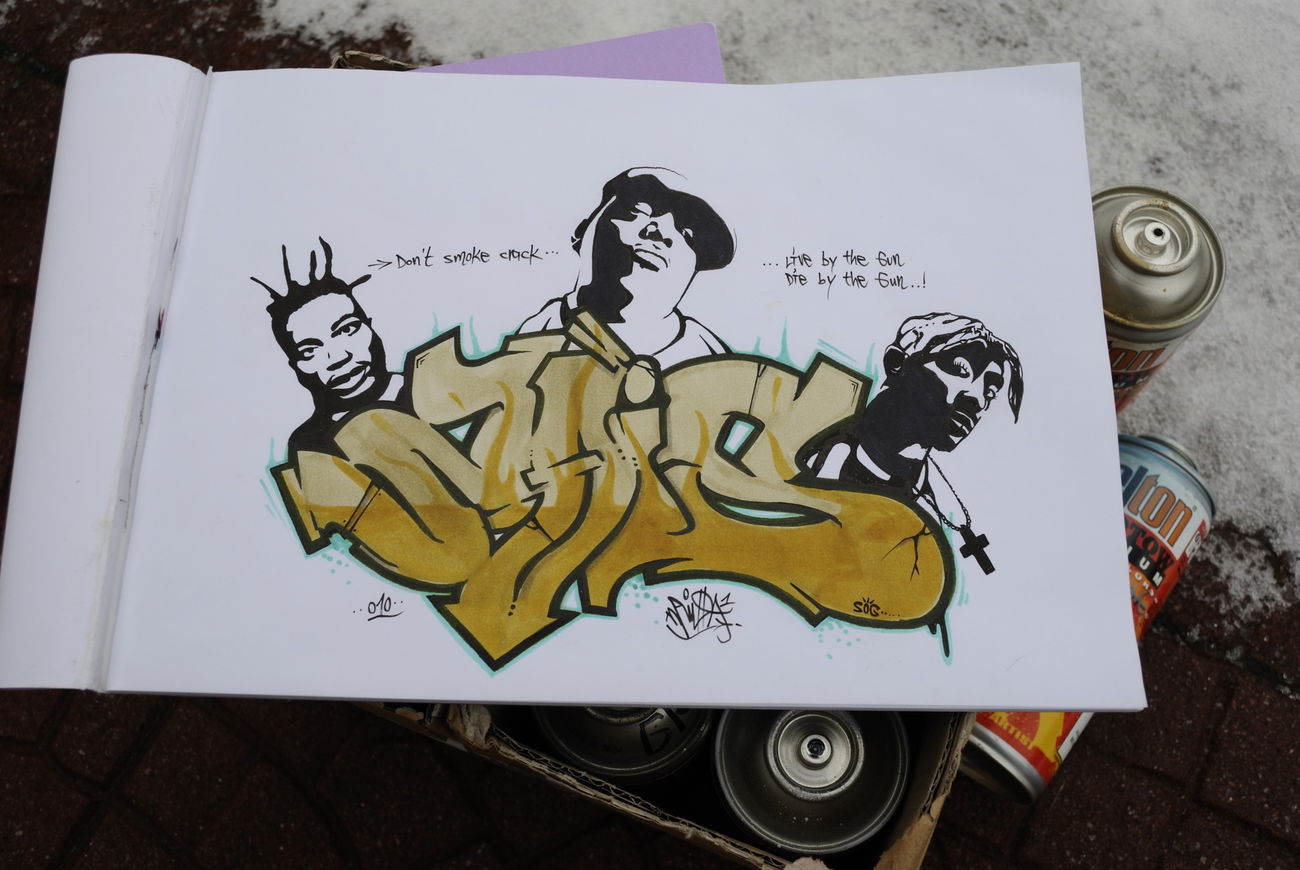 Graffiti Sketch - Photo by NAIS - NAIS, RIP, ODB