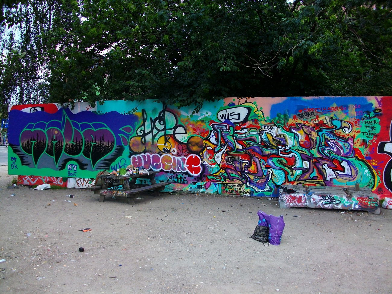 Graffiti Wall in Copenhagen - Photo by NAVIT - Maur, TJ, Trips (2015)