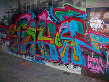 Graffiti Wall in Burgas - Photo by NAVIT - FSB, RPU, TJ (2015)