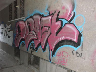 Graffiti Bombing in Stara zagora - Photo by NAVIT - Done, StaraZagora, DoggsPark (2014)
