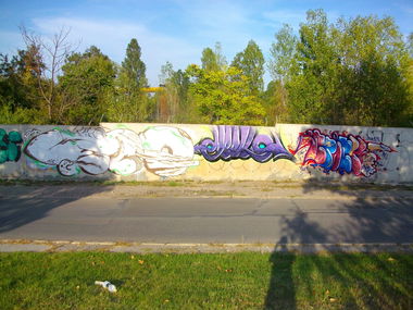 Graffiti Bombing in Sofia - Photo by NAVIT - Seco, Mrak, Crock (2015)