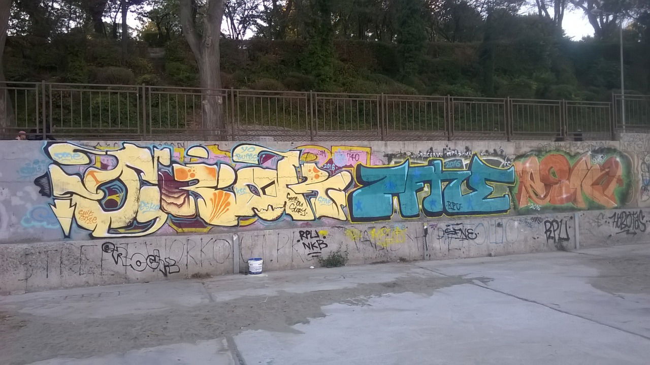 Graffiti Wall in Burgas - Photo by NAVIT - CROCK, SFNE, ESKO (2016)