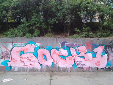 Graffiti Wall in Sredec - Photo by NAVIT - Crock, FSB, Atre (2017)