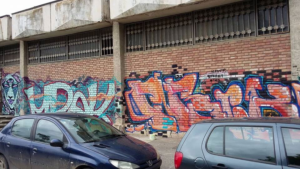 Graffiti Bombing in Krasno selo - Photo by NAVIT - Snoop, Mrak, Crock (2016)