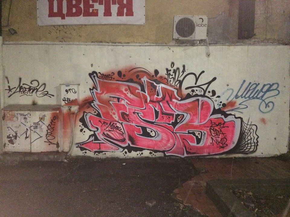 Graffiti Bombing in Vazrajdane - Photo by NAVIT - Sofia (2015)