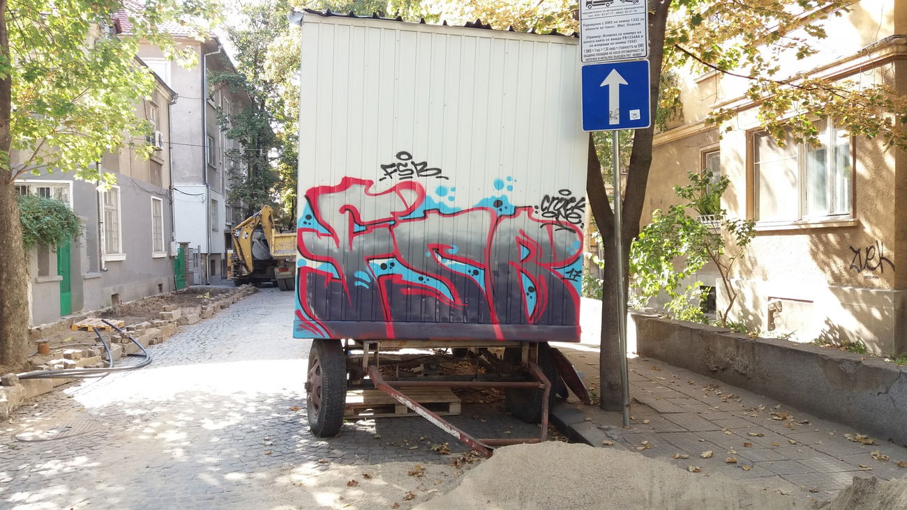 Graffiti Bombing in Централен - Photo by NAVIT - FSB, pLOVEdiv (2017)