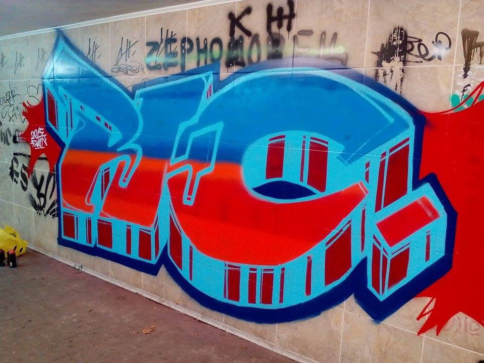 Graffiti Bombing in Burgas - Photo by NAVIT - RHC, Faulen, Burgas (2015)