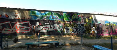Graffiti Wall - Photo by NCPF - NCPF, Leank, Monster (2014)