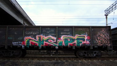 Graffiti Train in Lugansk - Photo by NCPF (2015)