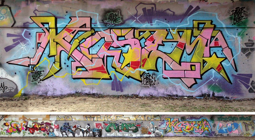 Graffiti Wall - Photo by NFKID - Kosem, NFK, CRN