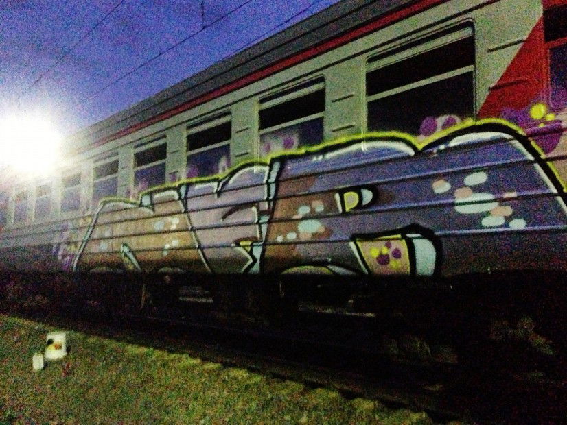 Graffiti Train in Russia - Photo by NFRCRU - Crew (2013)