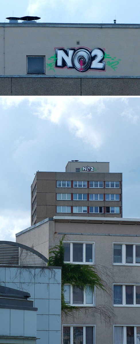Graffiti Bombing in Frankfurt (Oder) - Photo by NOIIO3 - no2 (2012)