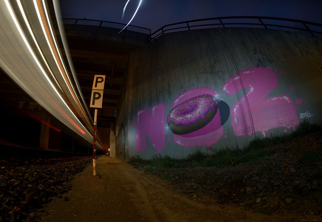 Graffiti Bombing in Füstenwalde - Photo by NOIIO3 - NO2, NR2, NUMBER2 (2016)