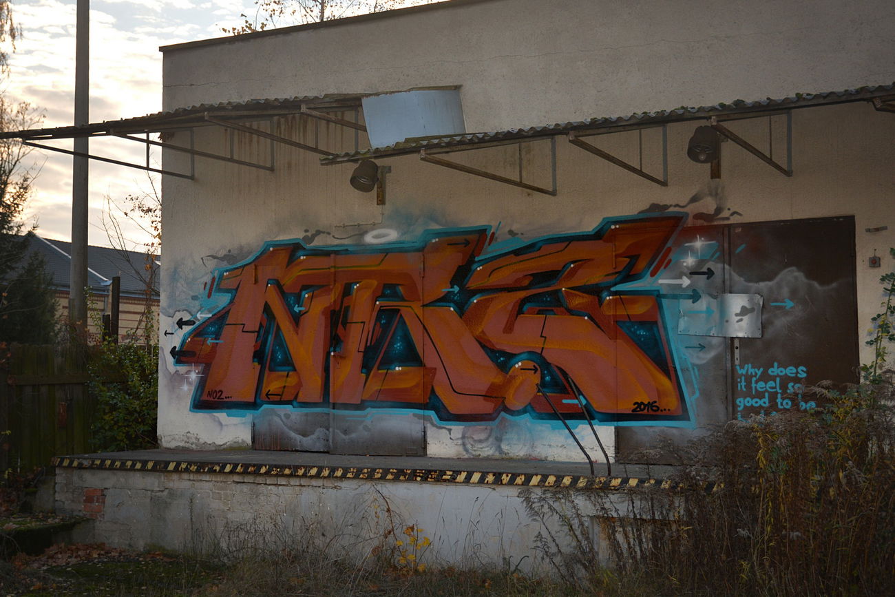 Graffiti Bombing in Frankfurt (Oder) - Photo by NOIIO3 - no2, nr2, number2 (2016)