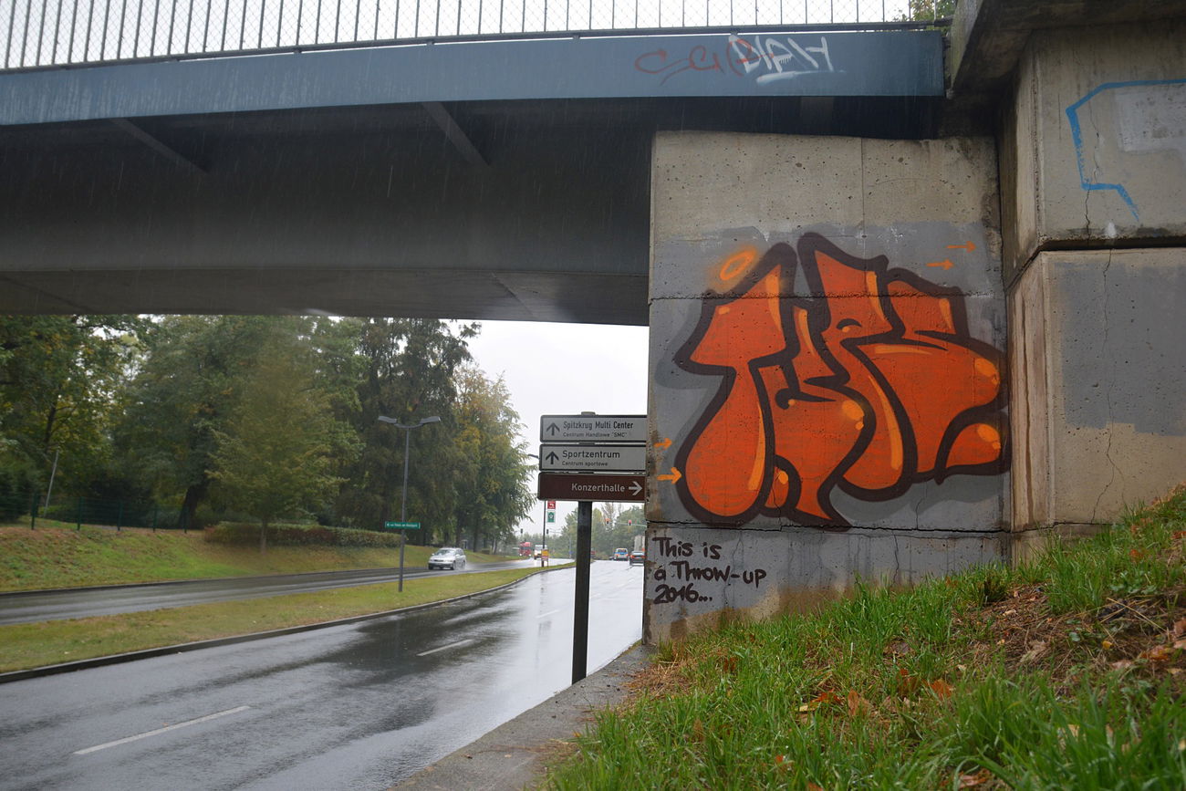 Graffiti Bombing in Frankfurt (Oder) - Photo by NOIIO3 - tups, thisisatup, throwup (2016)