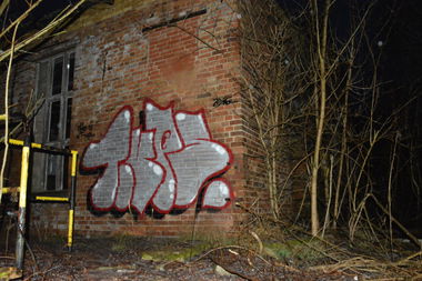 Graffiti Bombing in Frankfurt (Oder) - Photo by NOIIO3 - tups, thisisatup, throwie (2016)