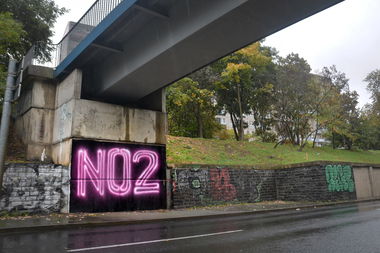 Graffiti Bombing in Frankfurt (Oder) - Photo by NOIIO3 - no2, numbertwo, number2 (2016)