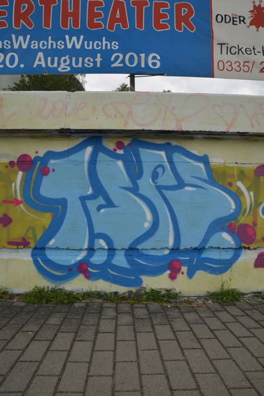 Graffiti Wall in Frankfurt (Oder) - Photo by NOIIO3 - thisisatup, throwup, tups (2016)