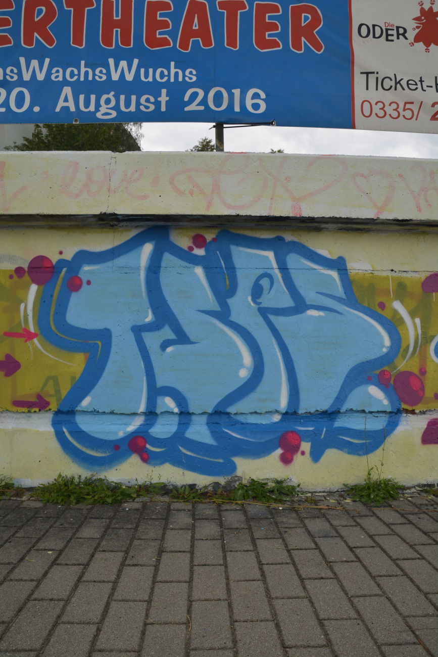 Graffiti Wall in Frankfurt (Oder) - Photo by NOIIO3 - thisisatup, throwup, tups (2016)