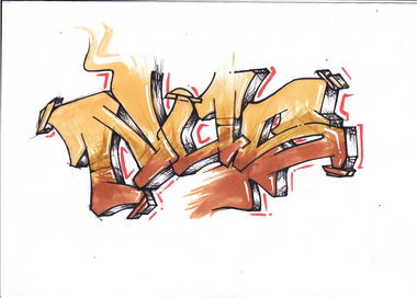Graffiti Sketch - Photo by NUSONE - Saarbrücken, NUS, Saarland (2013)