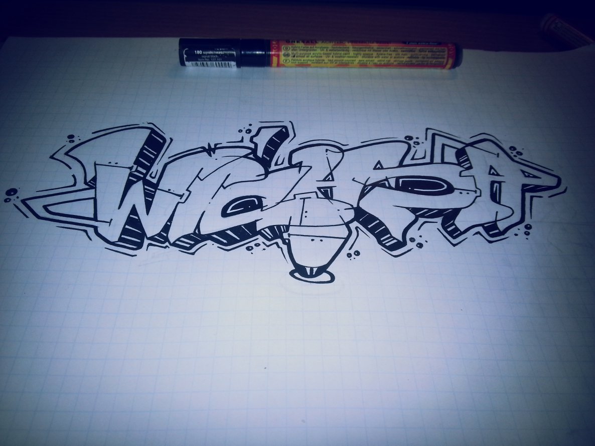 Graffiti Sketch - Photo by NUSONE - Wichsa, Wichser, Wixa (2014)