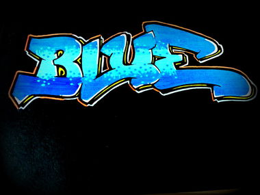 Graffiti Sketch - Photo by NUSONE - Blue, Blau, NUS (2014)