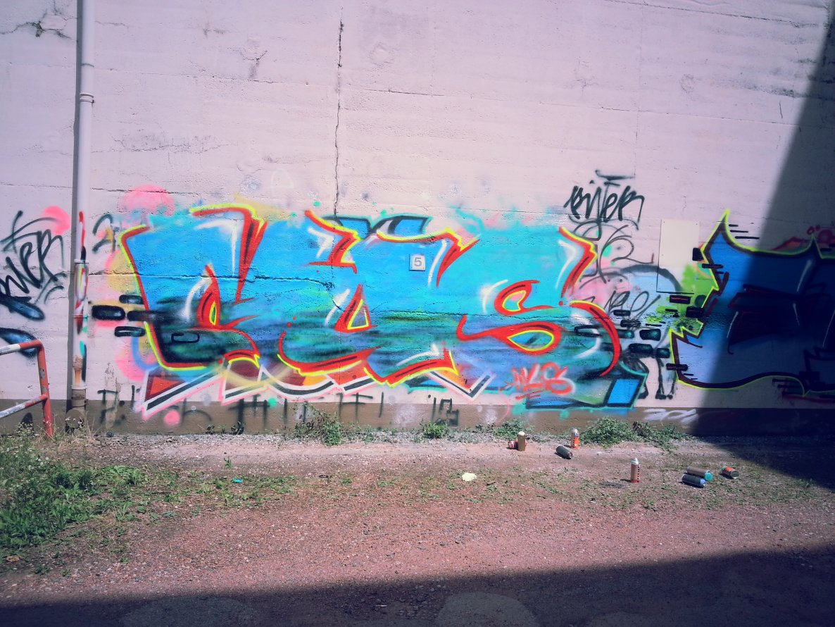 Graffiti Wall in Saarbrücken - Photo by NUSONE - NUS, Saarbrücken (2014)