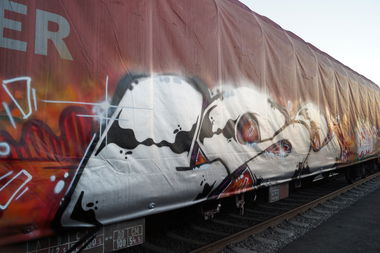 Graffiti Train - Photo by NUSONE - lsc, güter, crew (2017)