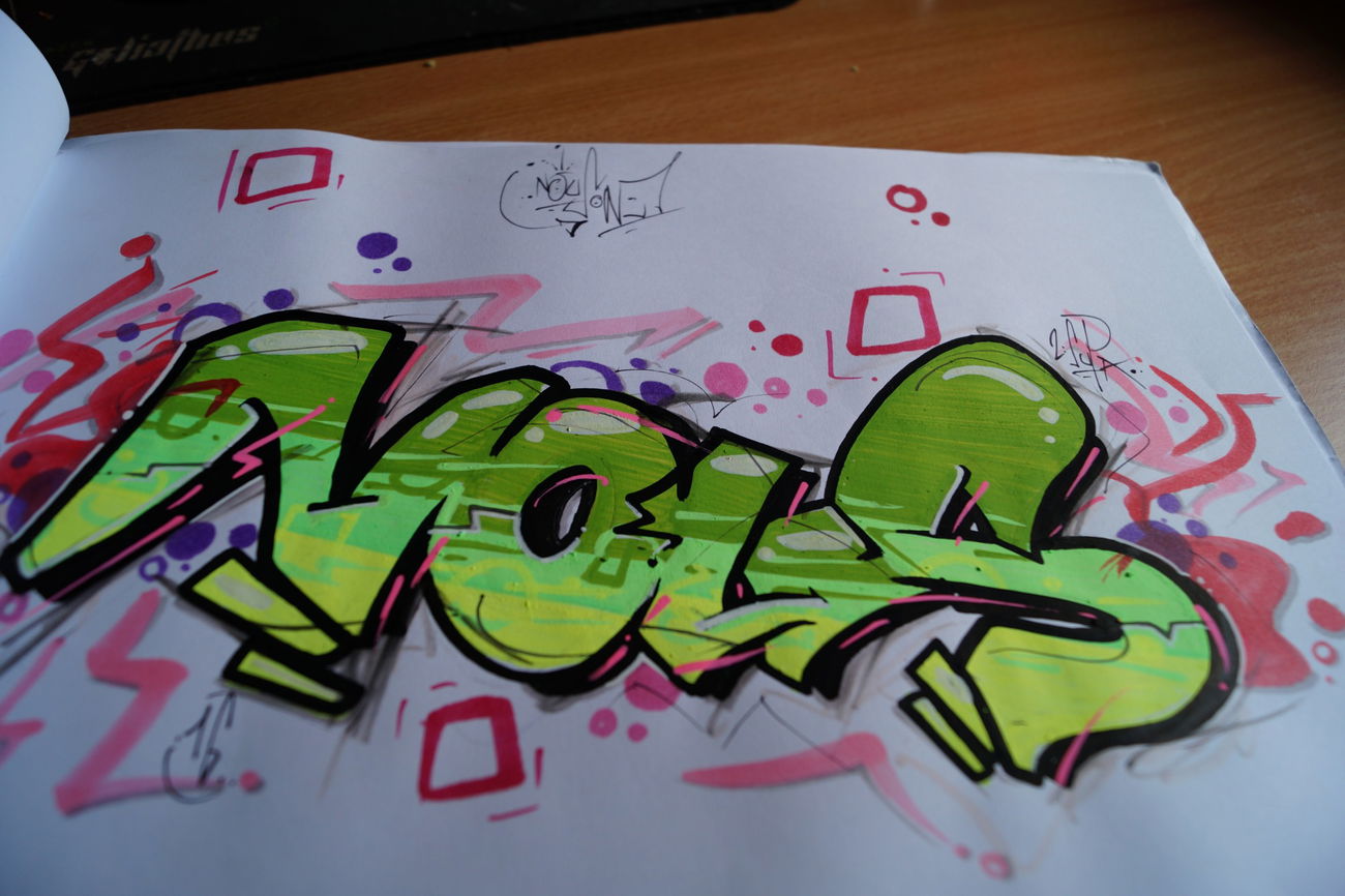 Graffiti Sketch - Photo by NUSONE - nus, saar, saarbrücken (2016)