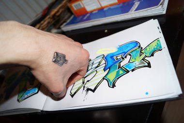 Graffiti Sketch - Photo by NUSONE - graffiti, tattoos, saarbrücken (2016)