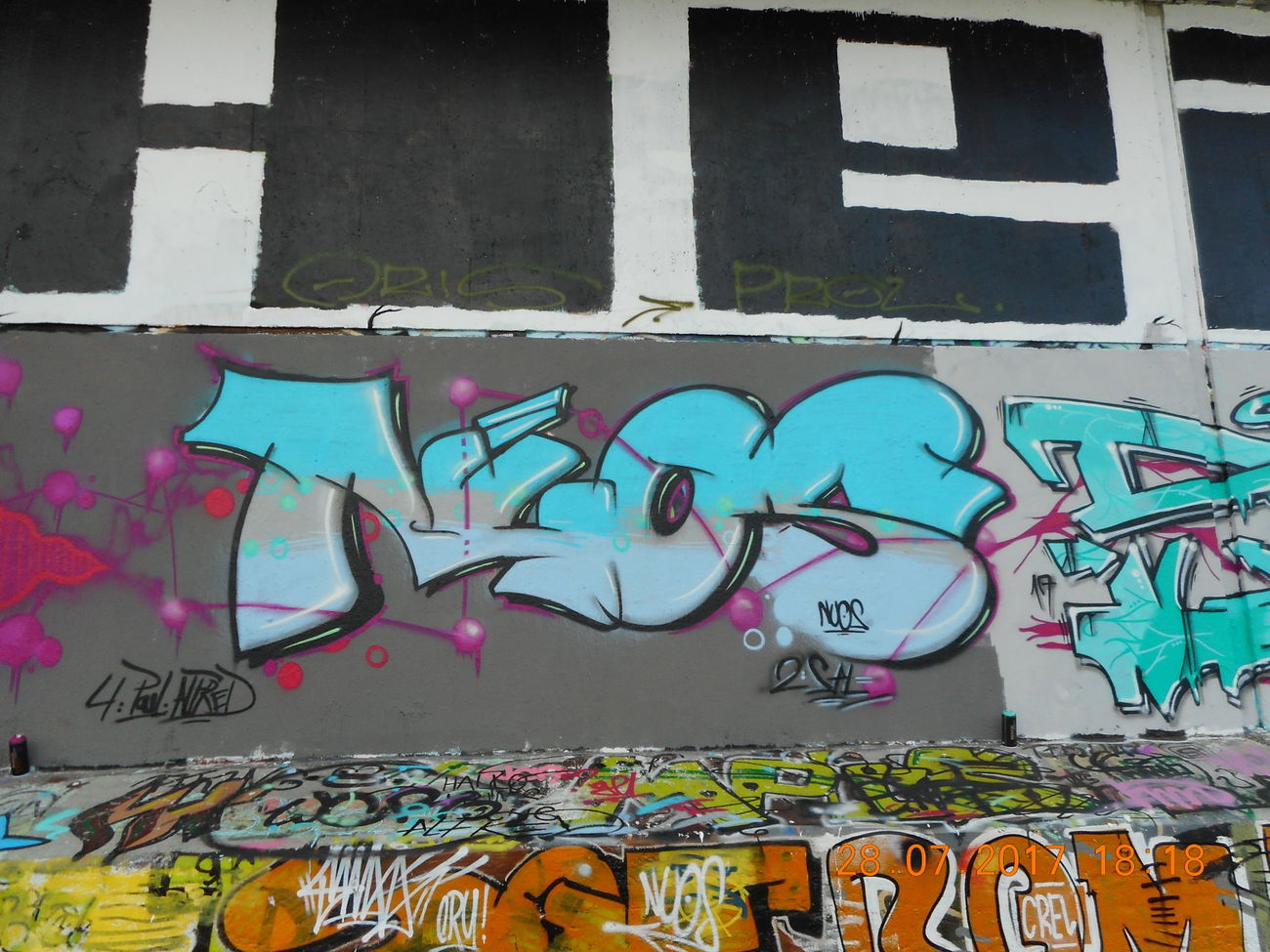 Graffiti Wall - Photo by NUSONE - Nuos, saar, saarbrücken (2017)