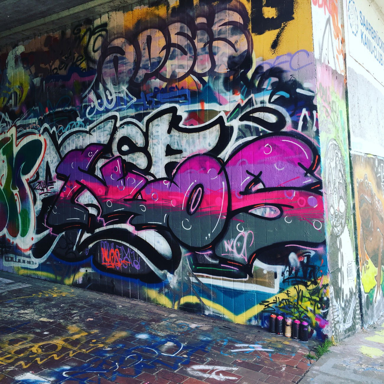 Graffiti Wall - Photo by NUSONE - nuos, wall, Tunnel (2017)