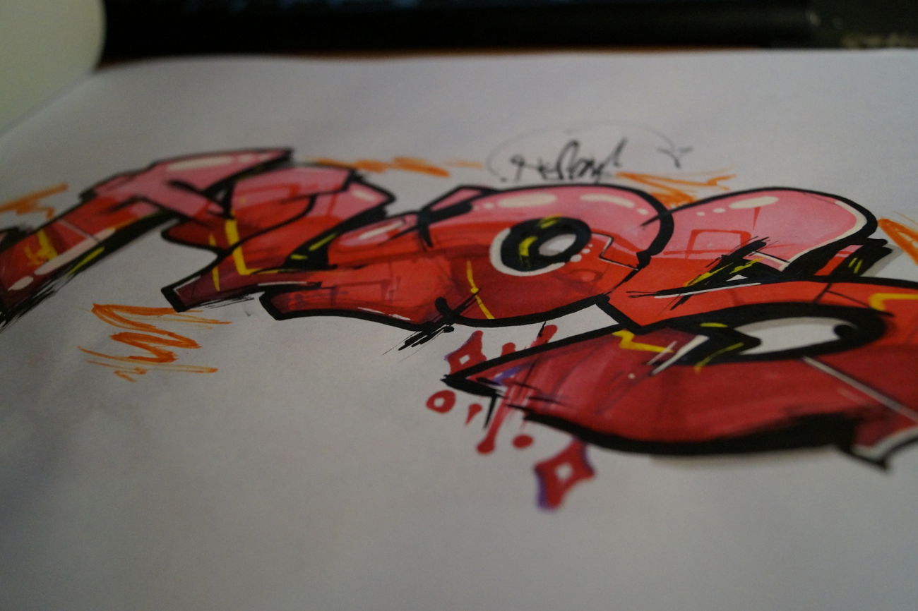 Graffiti Sketch - Photo by NUSONE - nus, saarbrücken, europa (2016)