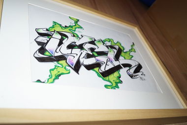 Graffiti Sketch - Photo by NUSONE - kash, NUS, Saarbrücken (2015)