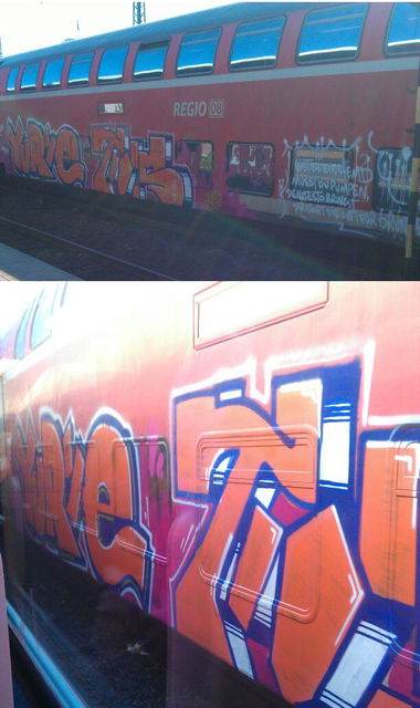 Graffiti Train - Photo by Nahrungsmittel - Yurie, RE4, Bist (2013)
