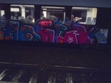 Graffiti Train - Photo by Nahrungsmittel - ANGRY, ANTIFA, RB50 (2014)
