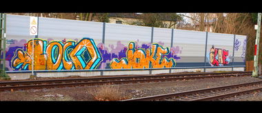 Graffiti Bombing - Photo by Nahrungsmittel - LOCO, JOKE, OLAF (2013)