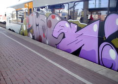 Graffiti Train - Photo by Nahrungsmittel - TAPS, CRAP, FANCY (2014)