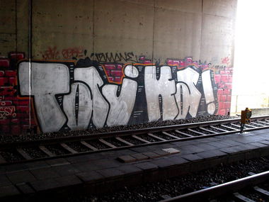 Graffiti Bombing - Photo by Nahrungsmittel - TAJHA, TAJ, HA