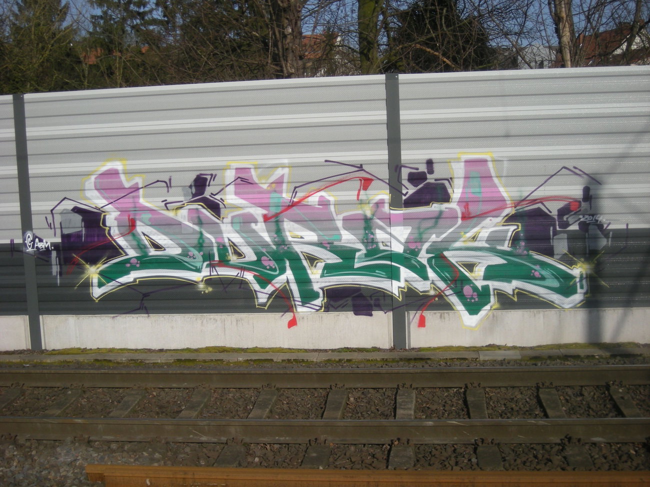 Graffiti Wall in Osnabrück hasetor bahnhof - Photo by Nameless - DURAK, ABM (2014)