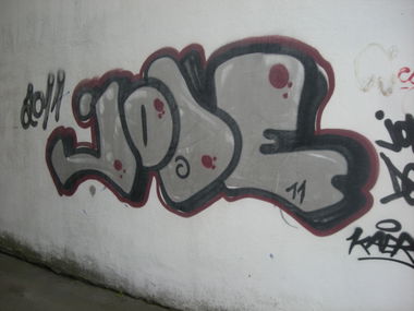 Graffiti Bombing in Eversburger platz - Photo by Nameless - JODE, SNF (2011)