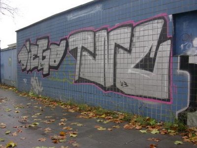 Graffiti Bombing in Osnabrück - Photo by Nameless - DIEGO, TNC (2003)