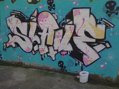 Graffiti Wall in Osnabrück - Photo by Nameless - SLAVE, TGF (2008)