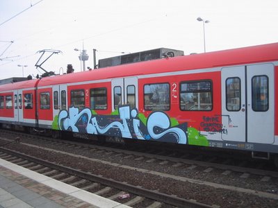 Graffiti Train in Osnabrück - Photo by Nameless - GRATIS, IMR (2009)