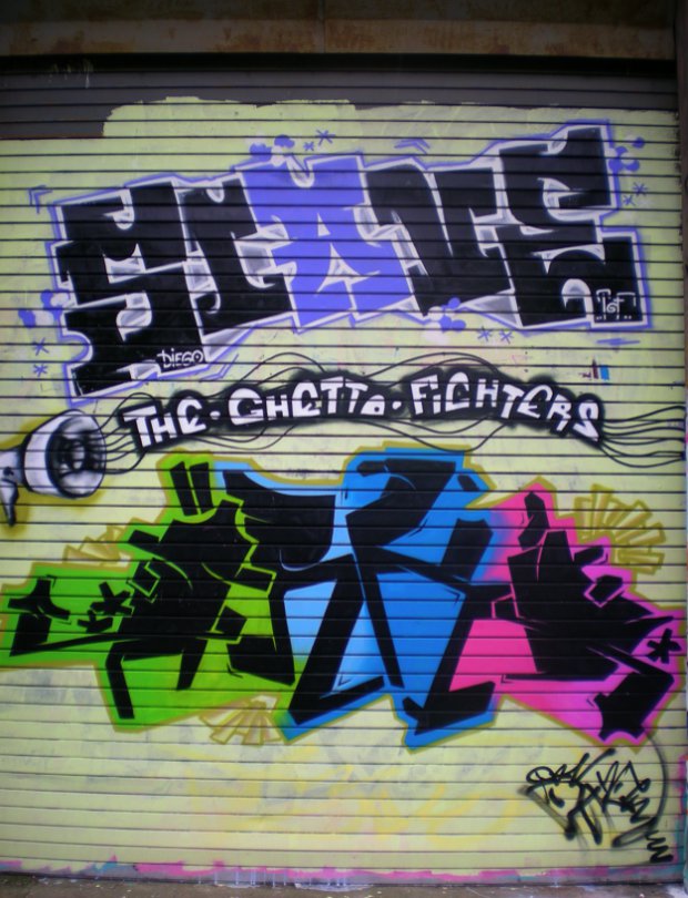 Graffiti Wall in Osnabrück - Photo by Nameless - SLAVE, TGF (2009)