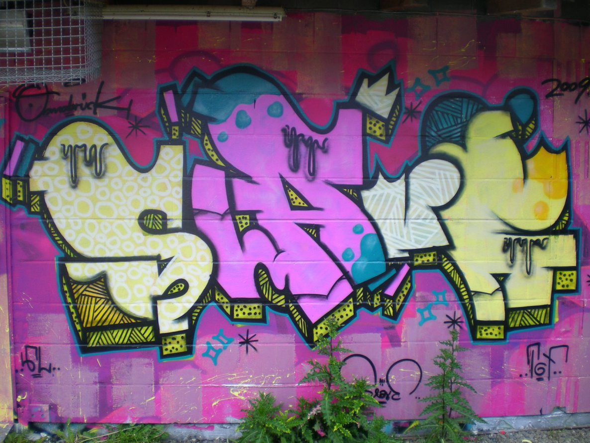 Graffiti Wall in Osnabrück - Photo by Nameless - SLAVE, TGF (2009)